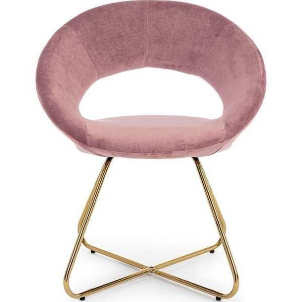 mutoni Fauteuil Vanity velours rose  