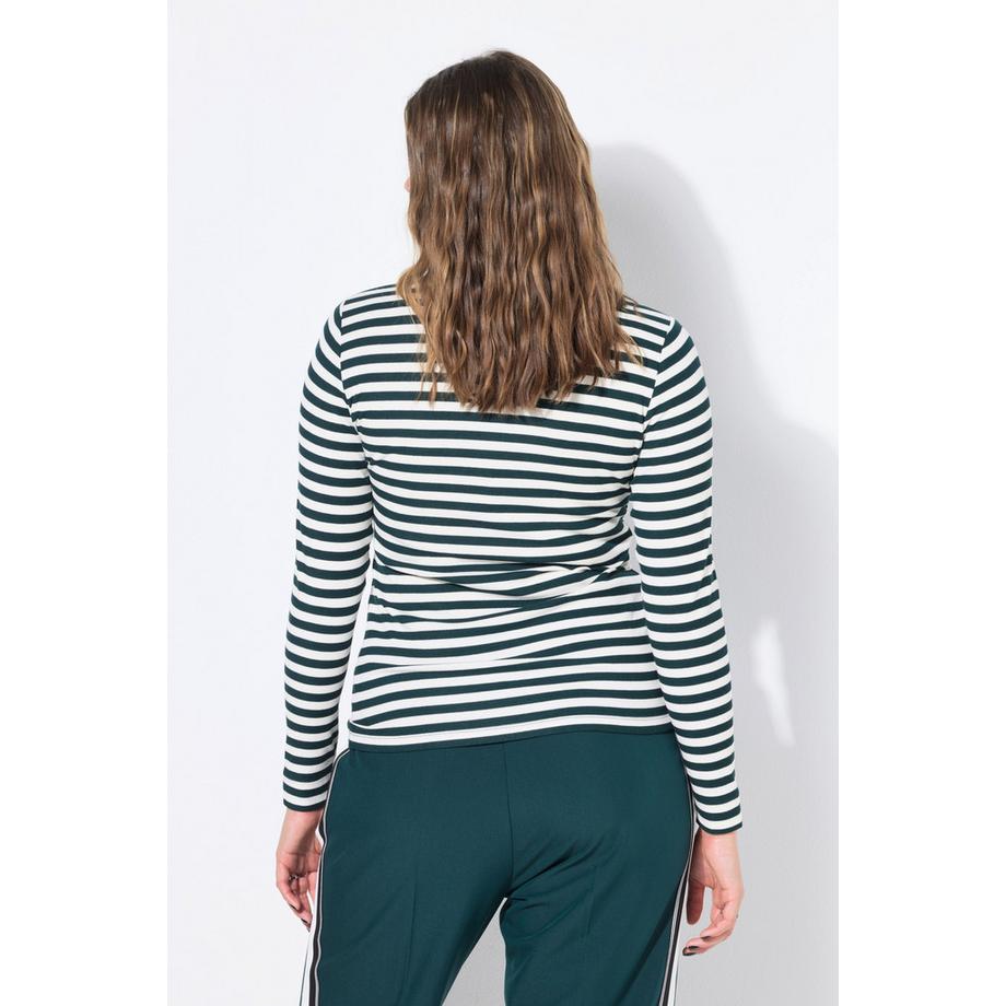 Studio Untold T-shirt Slim Shape Rayé Jersey Côtes Manches Longues  