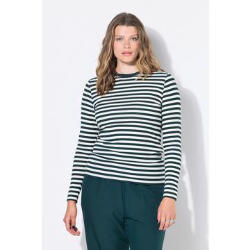 T-shirt coupe slim en jersey rayé, manches longues