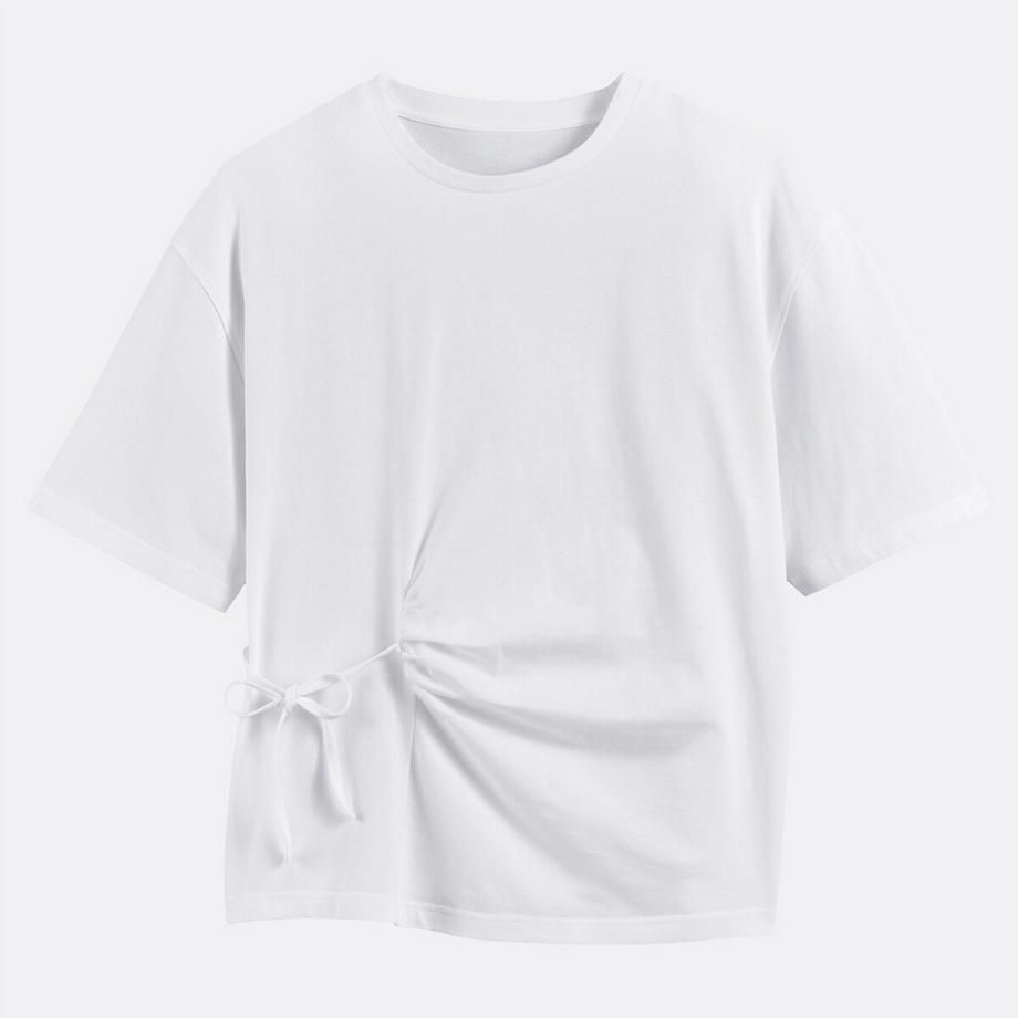 La Redoute Collections T-Shirt zum Binden Rundhals Kurzarm  