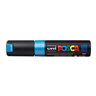 uni-ball UNI-BALL Posca Marker 8mm PC8KMET.BLUE MET Metal.blau, Keilsp.  