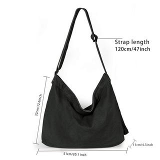 Only-bags.store  Canvas Umhängetasche, Canvas Crossbody Bag Große Umhängetasche mit verstellbarem Riemen 