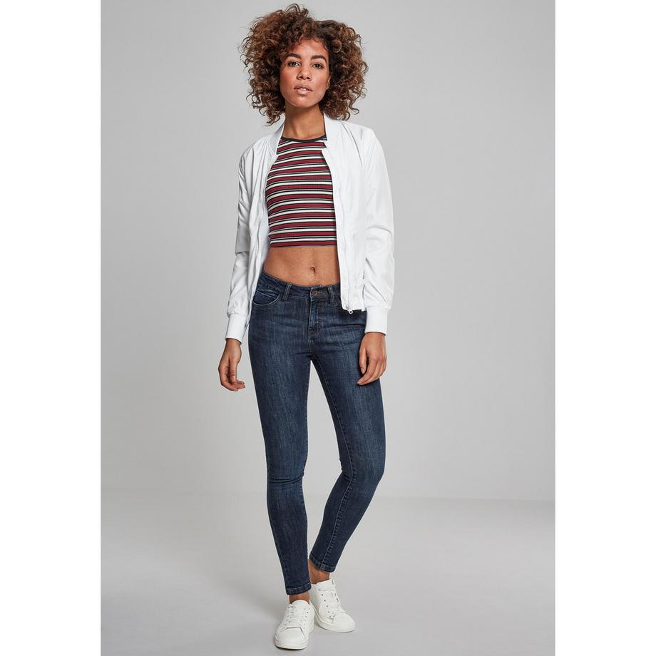 URBAN CLASSICS Crop Top a Costine Racerback a Righe  