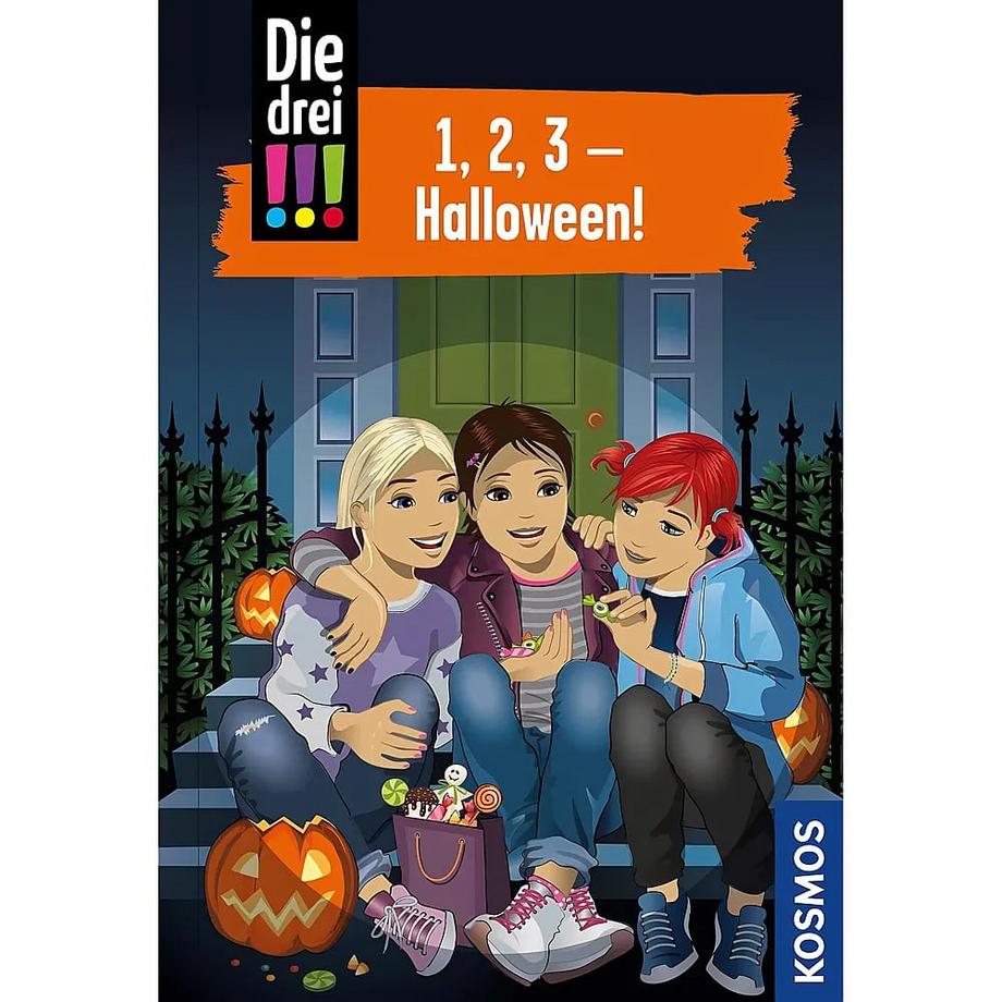 Die drei !!! 1, 2, 3 - Halloween! (DE) Vogel, Maja von; Biber, Ina (Illustrationen) Copertina rigida 