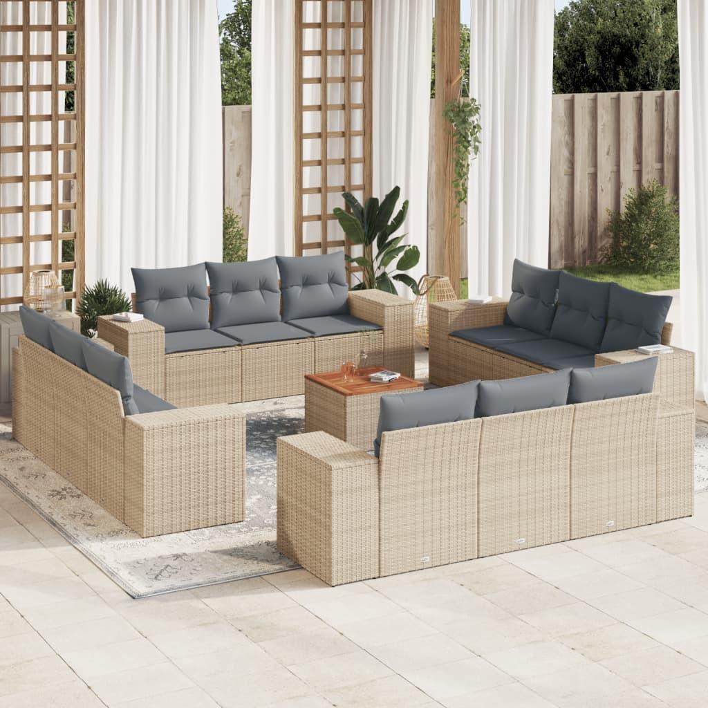 VidaXL set divano da giardino Polirattan  