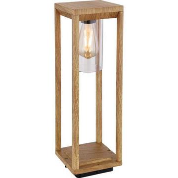 Lampada da esterno Candela in pressofusione di alluminio effetto legno 1xE27 LED