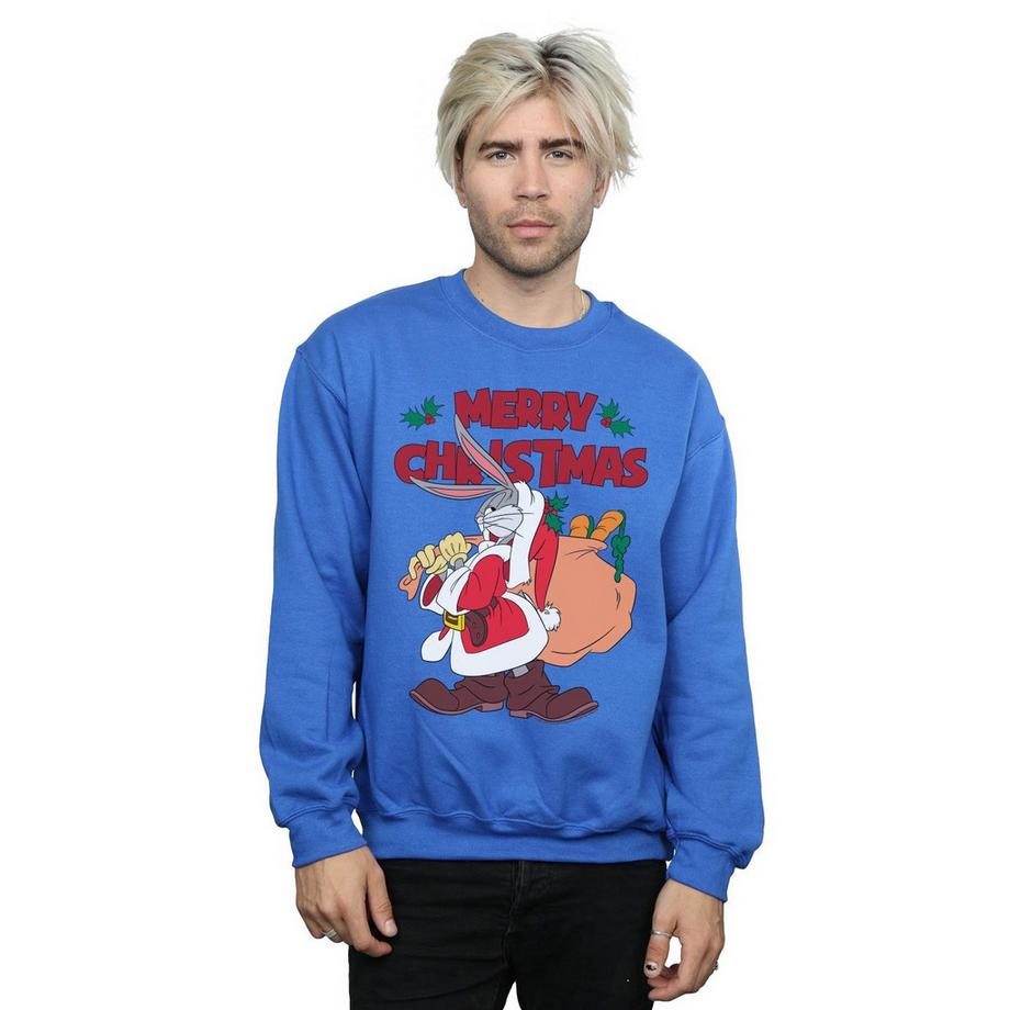 LOONEY TUNES Bugs Bunny Merry Christmas Felpa  