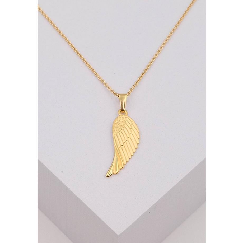MUAU Schmuck  Pendentif aile d'ange en or jaune 750, 27x14mm 