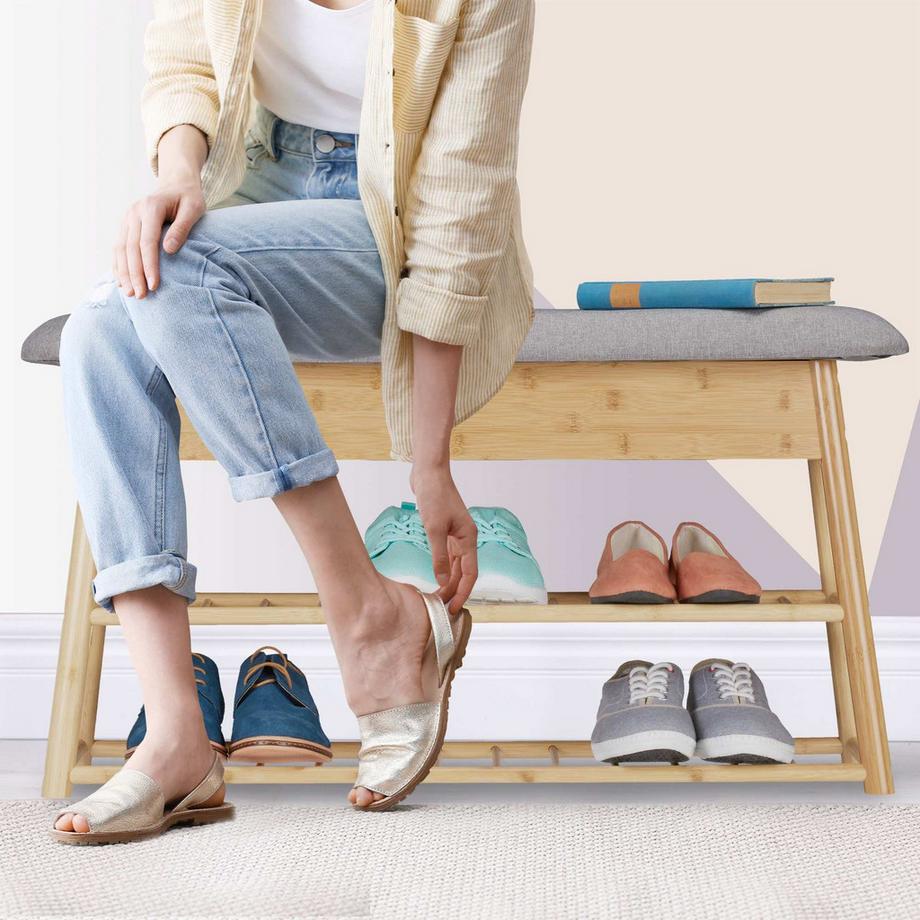 B2X Schuhbank mit Sitzfläche und Stauraum  