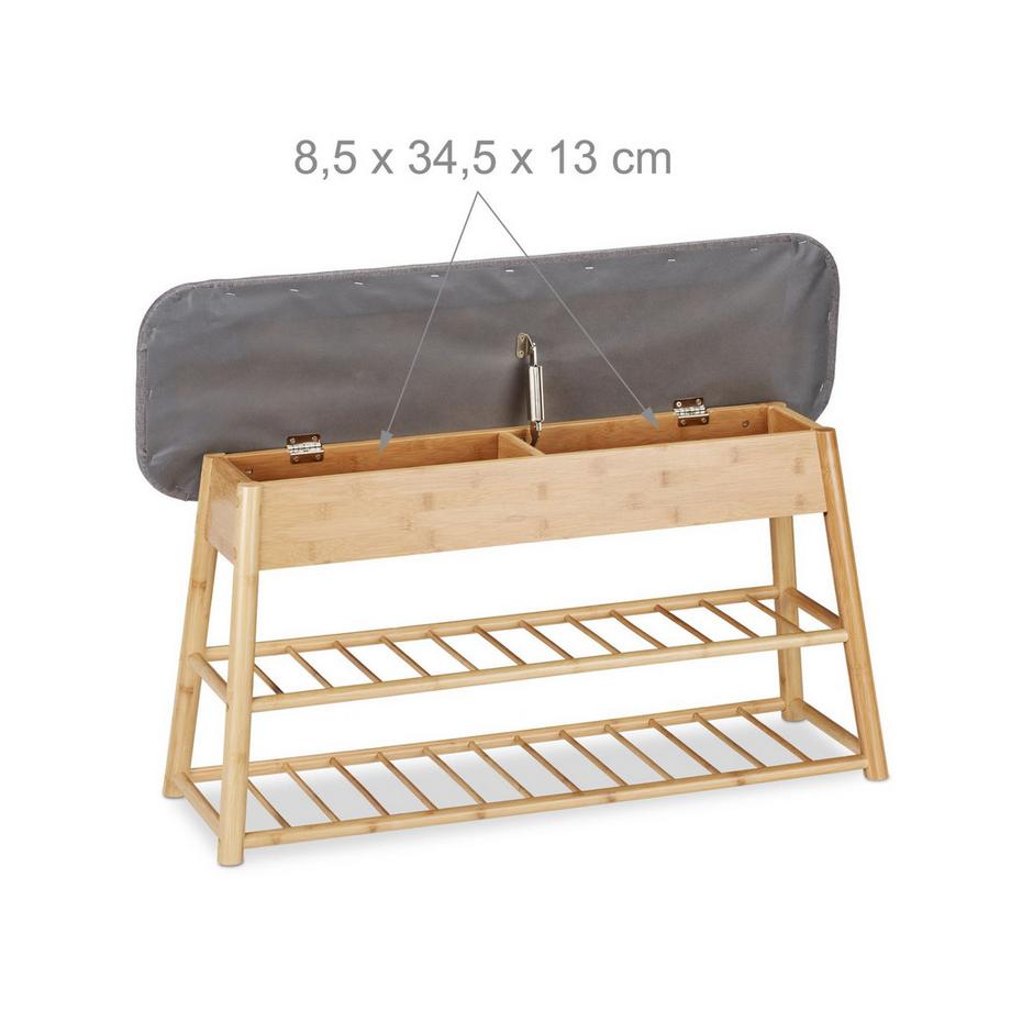 B2X Schuhbank mit Sitzfläche und Stauraum  