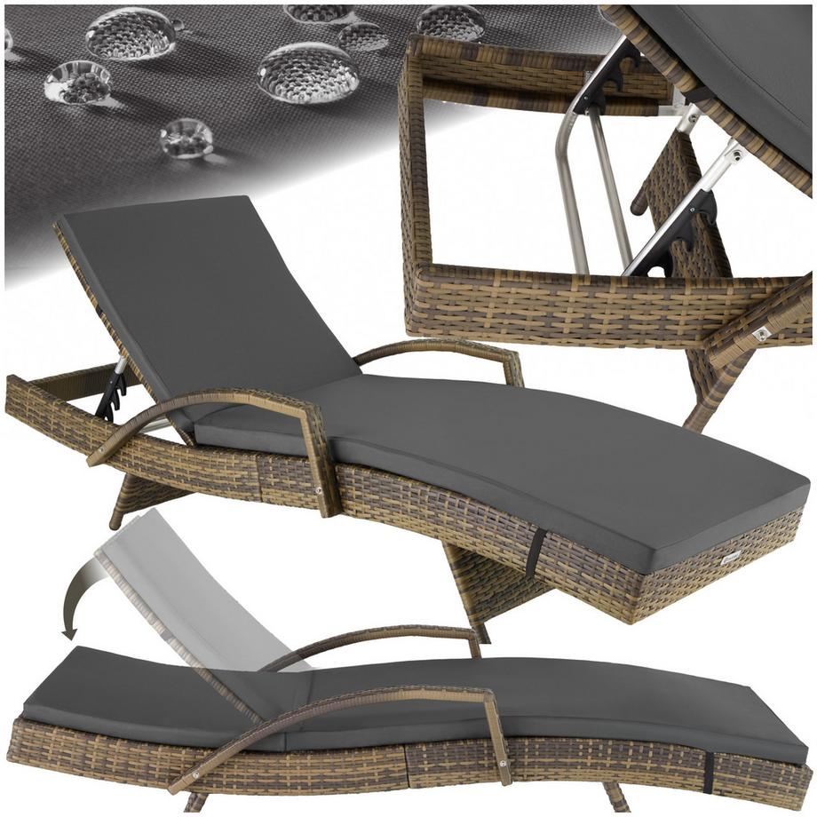 Bain de soleil en rotin OCÉANE avec cadre en aluminium