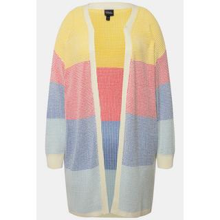 Ulla Popken  Cardigan long oversized en forme d'œuf, coupe ouverte 