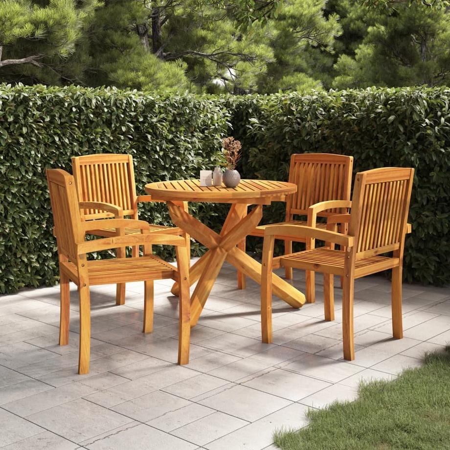 VidaXL Ensemble de salle à manger de jardin bois  