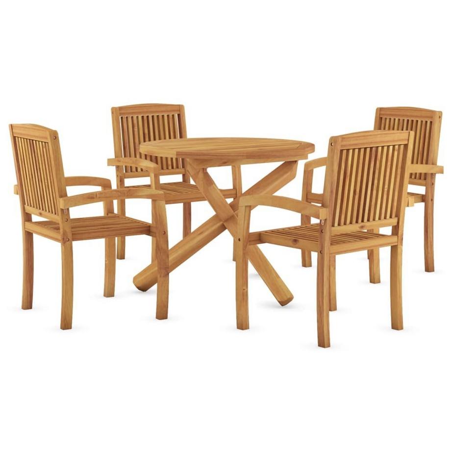 VidaXL Ensemble de salle à manger de jardin bois  