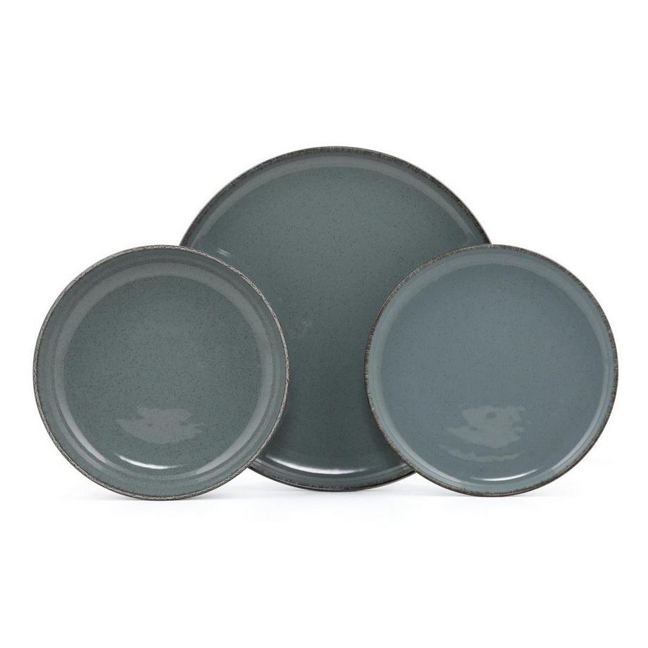 Vente-unique  Geschirr-Set 18-teilig - Porzellan - Blau - SANCHA 