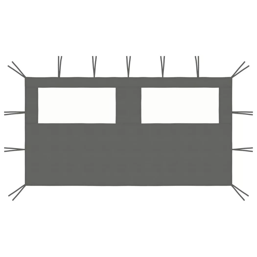 VidaXL - Pavillon-seitenwand gewebe, One Size, Grau