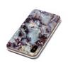 Cover-Discount  iPhone Xs / X - Custodia in gomma siliconica morbida Marmo bianco 