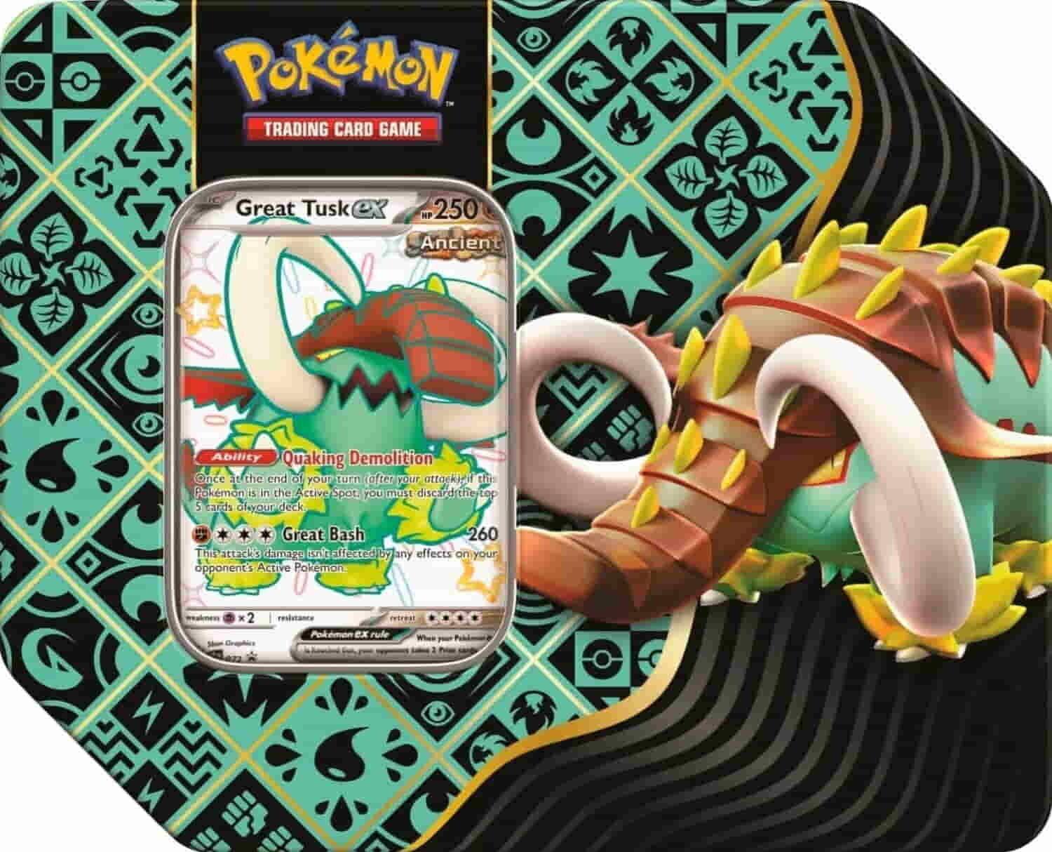 Pokémon  TCG: Paldean Fates Iron Treads EX Tin (5 Packs) - EN 