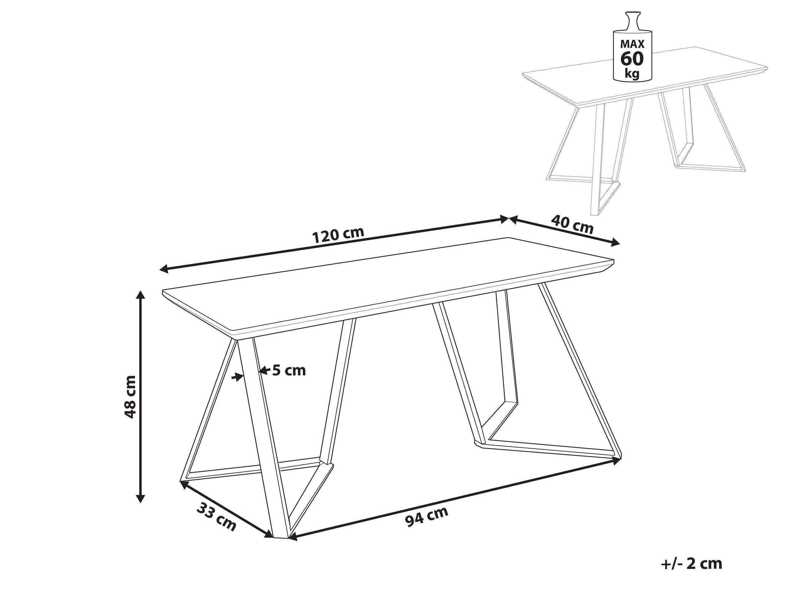 Beliani Banc en MDF Industriel UPTON  