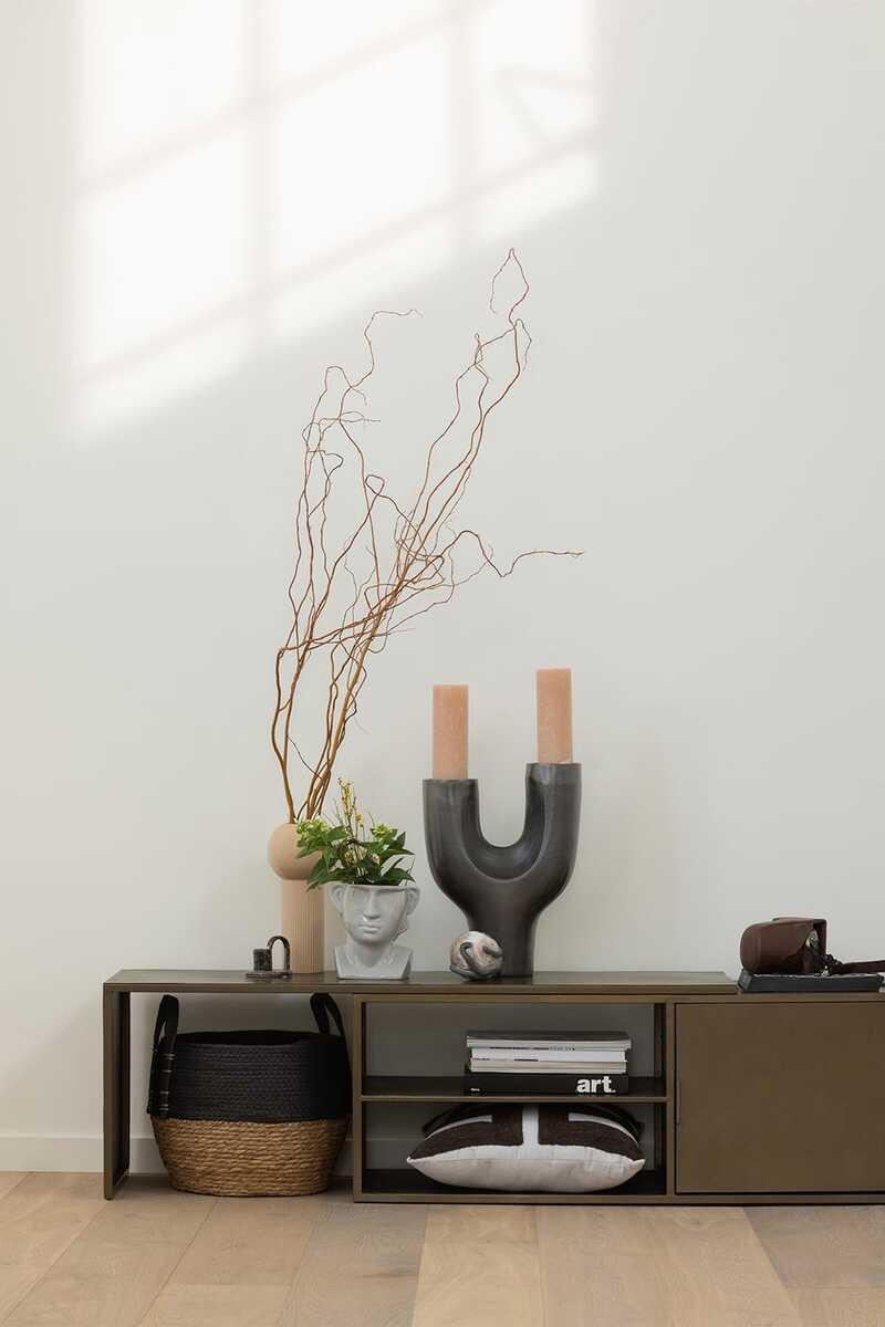 mutoni Mobiletto TV Jone in metallo ottone anticato 160  