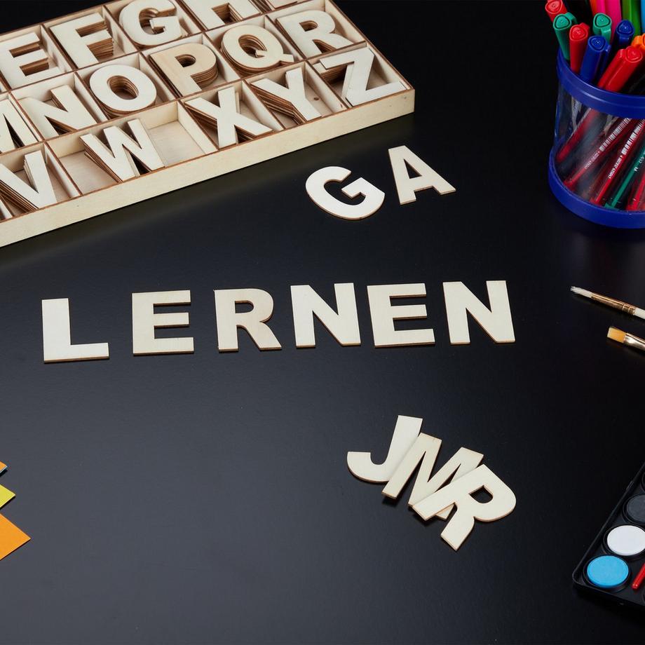 B2X set di lettere in legno con 208 parti naturali  