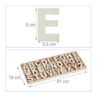 B2X jeu de lettres en bois avec 208 pièces naturelles  
