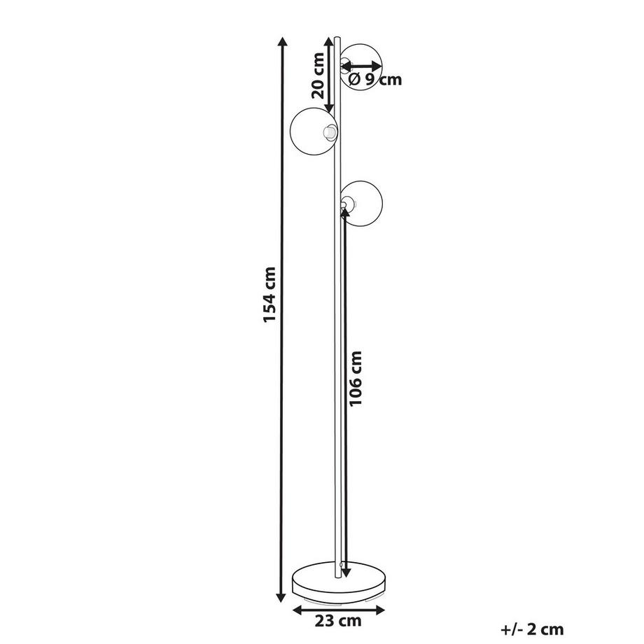 Beliani Lampadaire en Acier  RAMIS  
