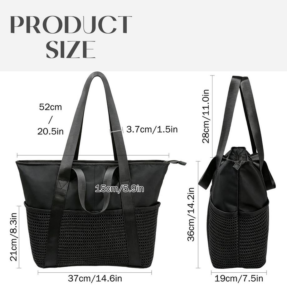 Only-bags.store Wasserdichte faltbare Mesh-Strandtasche  