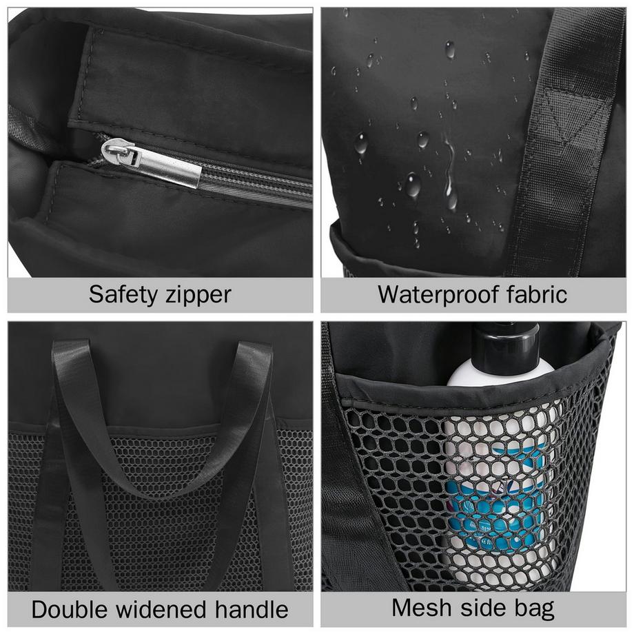 Only-bags.store Wasserdichte faltbare Mesh-Strandtasche  
