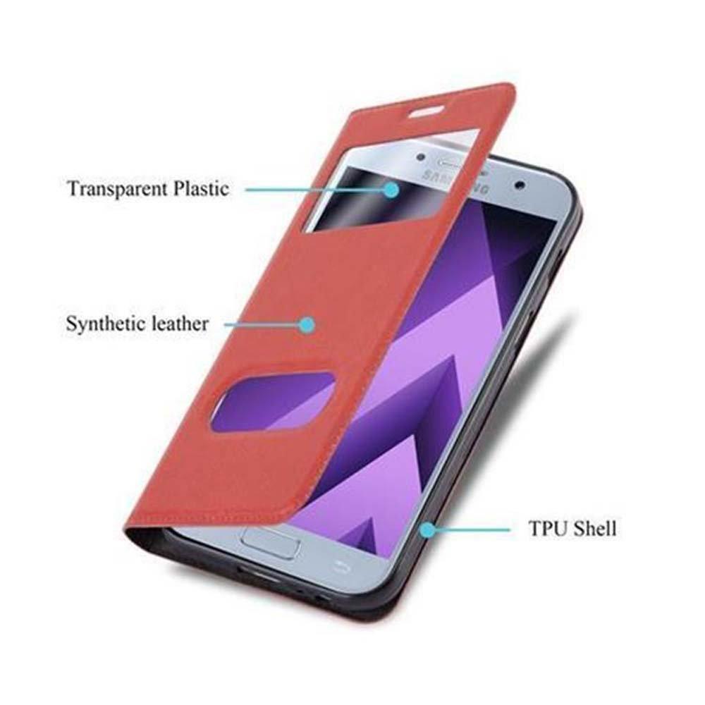 Cadorabo  Housse compatible avec Samsung Galaxy A5 2017 - Coque de protection avec fermeture magnétique, fonction de support et 2 fenêtres de visualisation 