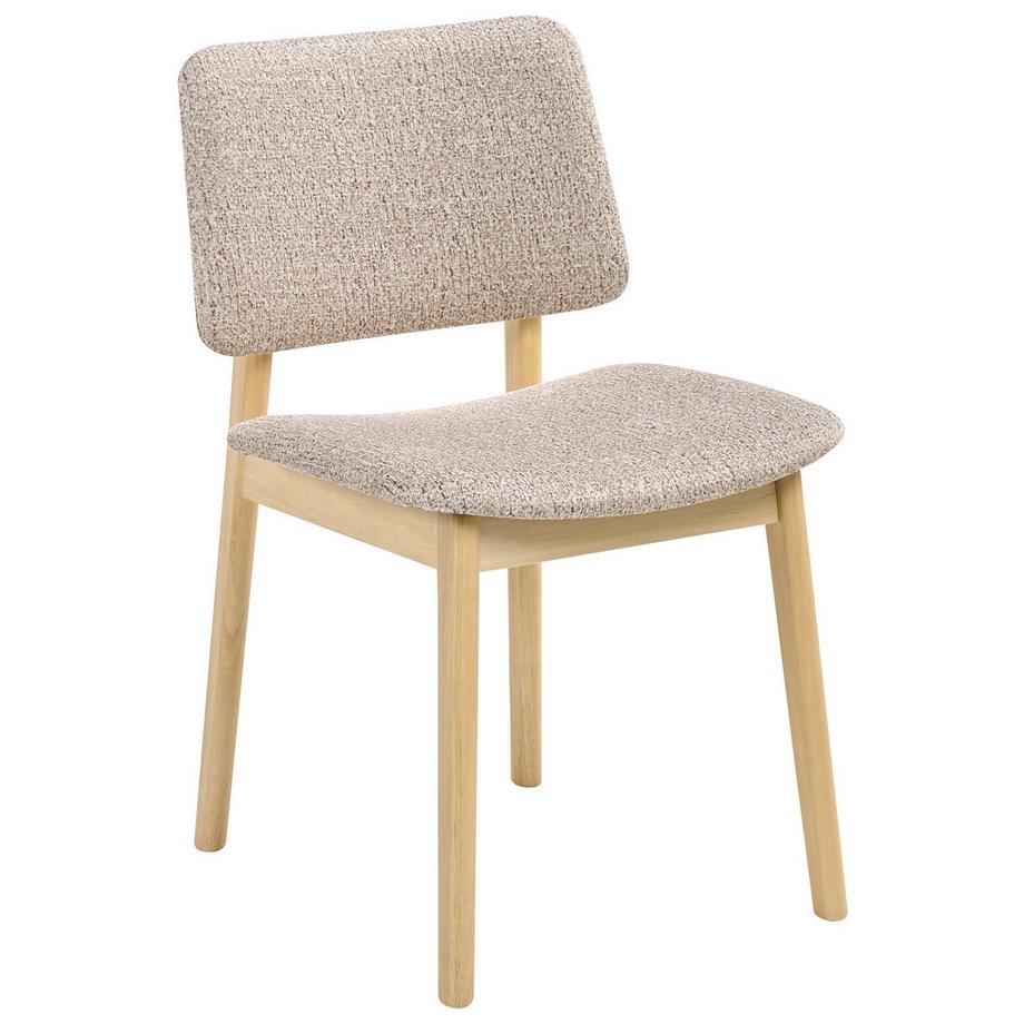 Beliani Esszimmerstuhl 2er Set aus Bouclé  BLANE  