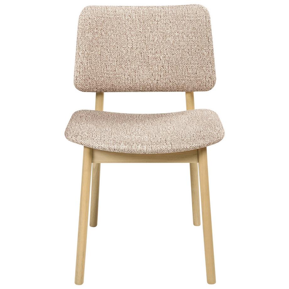 Beliani Esszimmerstuhl 2er Set aus Bouclé  BLANE  