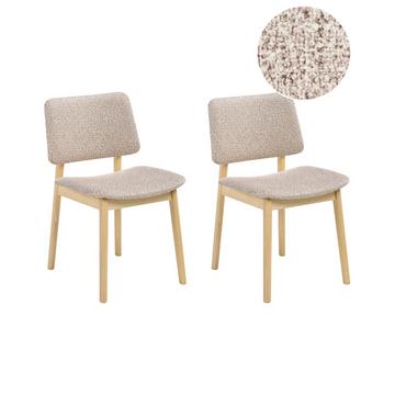 Lot de 2 chaises de salle à manger en Bouclé Scandinave BLANE