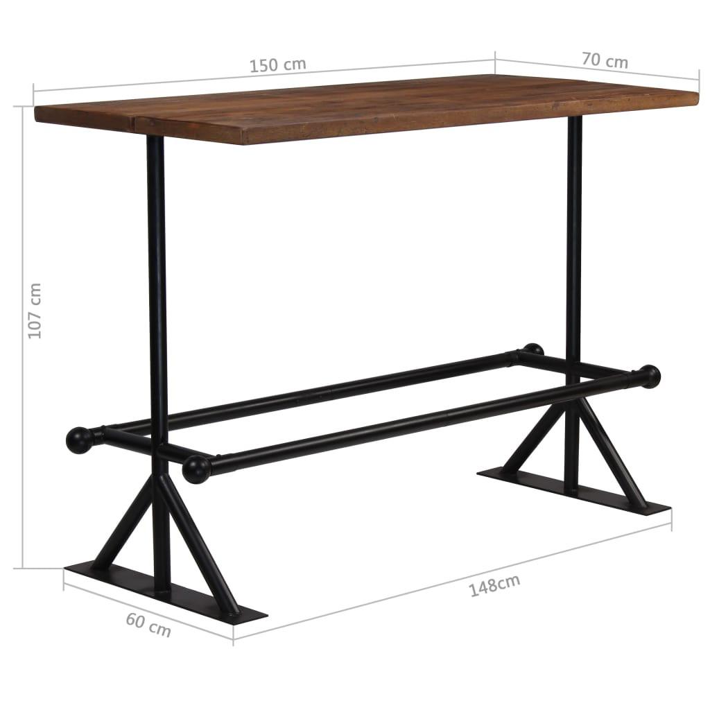 VidaXL Table de bar bois  