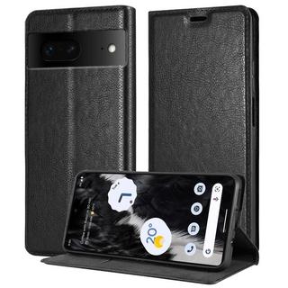 Cadorabo  Housse pour Google PIXEL 7 en NOIR NUIT - Coque de protection avec fermeture magnétique, fonction de support et compartiment pour carte 