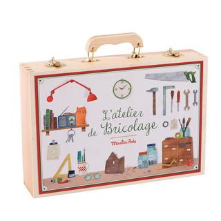 Moulin Roty  Grande valise bricolage (14 outils), Les jouets d'hier, Moulin Roty 