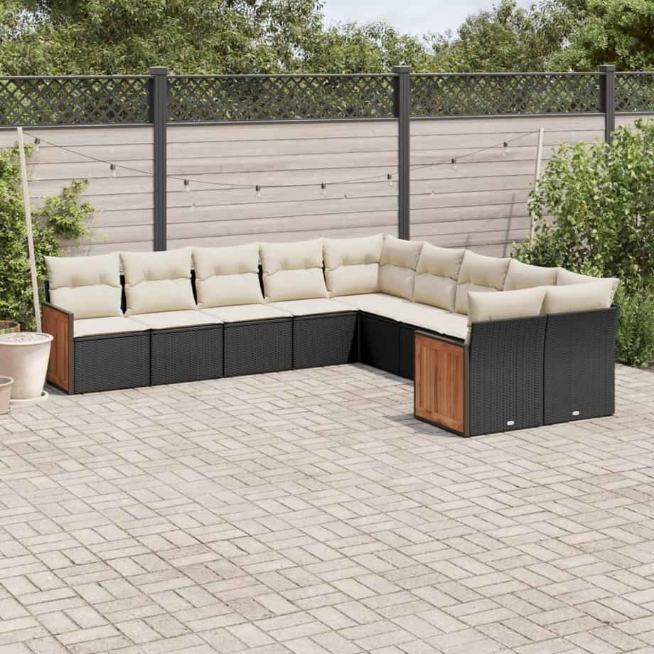 VidaXL set divano da giardino Polirattan  