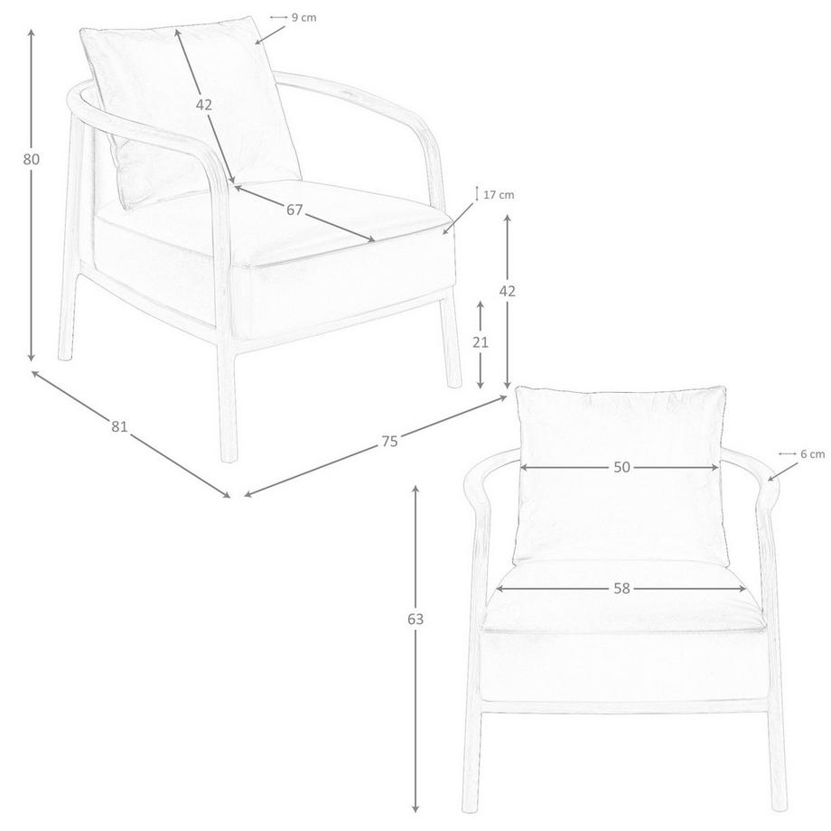 ANGEL CERDA Fauteuil en cuir  