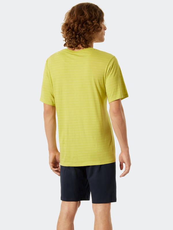 Schiesser Pigiama Fashion Top Maniche Corte Scollo a V e Pantaloncini  