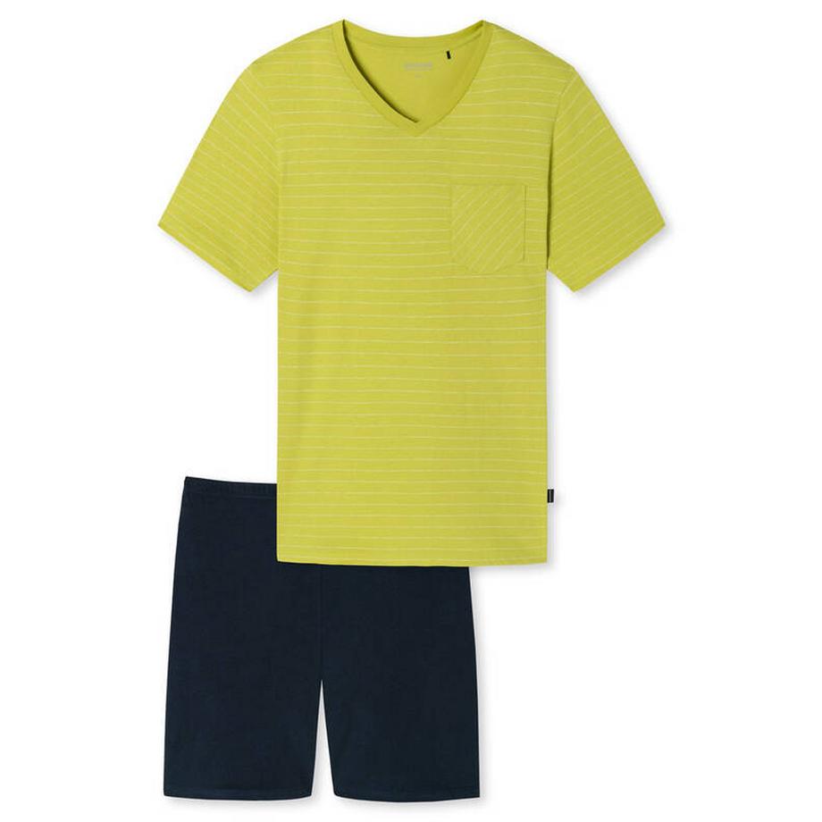 Schiesser Pigiama Fashion Top Maniche Corte Scollo a V e Pantaloncini  