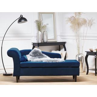 Beliani Chaise longue versione sinistra en Velluto Glamour LUIRO  