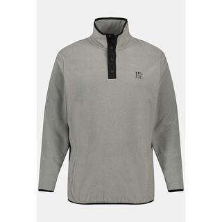 JP1880  Pullover polo da sci in pile con collo alto e abbottonatura 