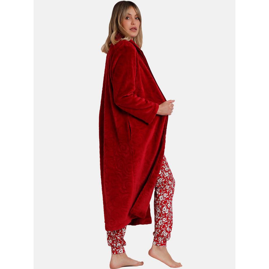 Admas Rosas Jacquard Veste Longue d'Intérieur  
