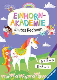 Ravensburger Einhorn Akademie Erstes Rechnen - Rätselbuch ab 6 Jahre, Rechnen lernen, Einhorn Buch Regan, Lisa; Loman, Sam (Illustrationen); Anderson, Lutz (Übersetzung) Gebundene Ausgabe 