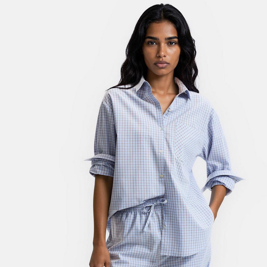 La Redoute Collections Pyjama aus Popeline mit Karomuster  