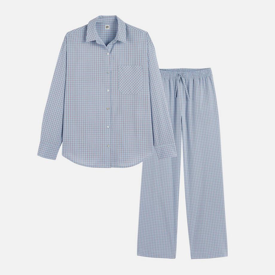 La Redoute Collections Pyjama aus Popeline mit Karomuster  