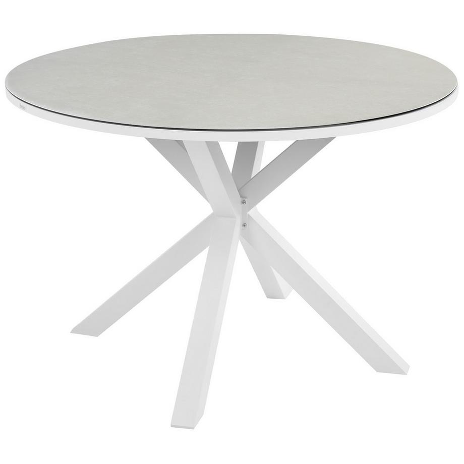 Beliani Garten-Essgruppe für 4 Personen aus Aluminium  MALETTO/GROSSETO  