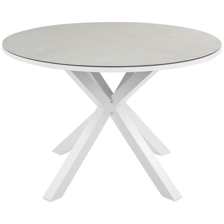 Beliani Garten-Essgruppe für 4 Personen aus Aluminium  MALETTO/GROSSETO  
