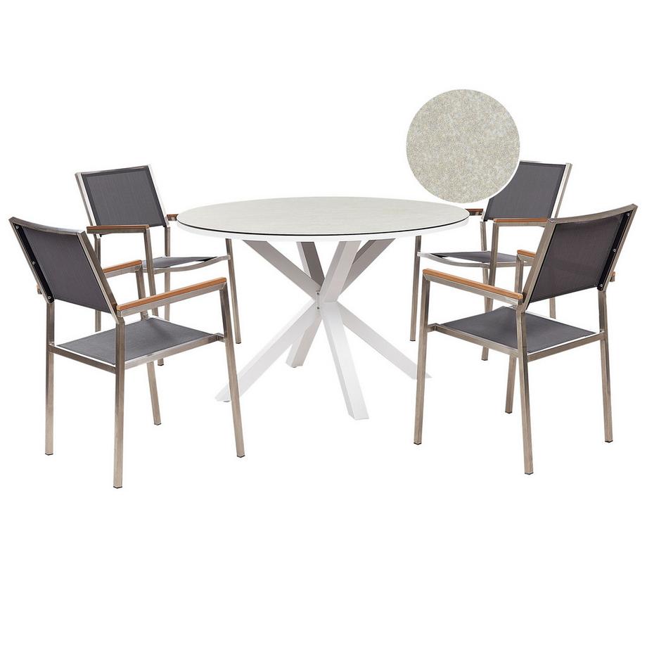 Garten-Essgruppe für 4 Personen aus Aluminium  MALETTO/GROSSETO