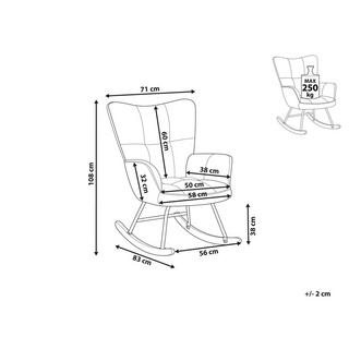 Beliani Schaukelsessel aus Bouclé Modern OULU  